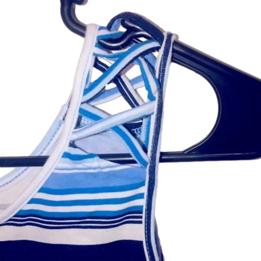 CHILDREN’S PLACE Blue, Black, & White Stripped Dress